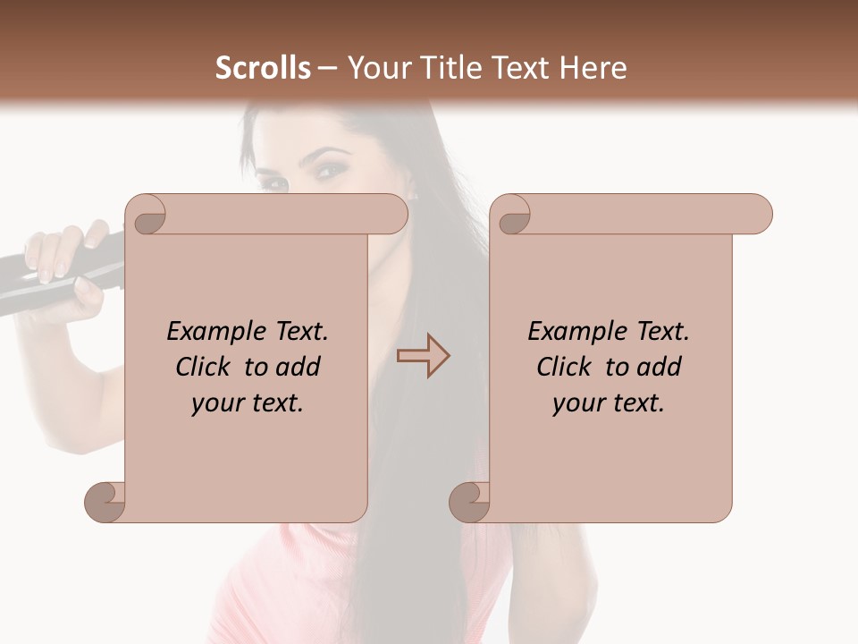 Color Teenagers Image PowerPoint Template