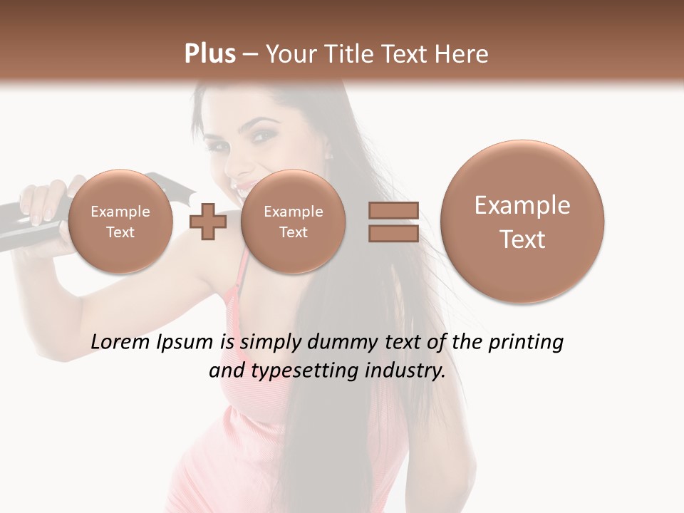 Color Teenagers Image PowerPoint Template