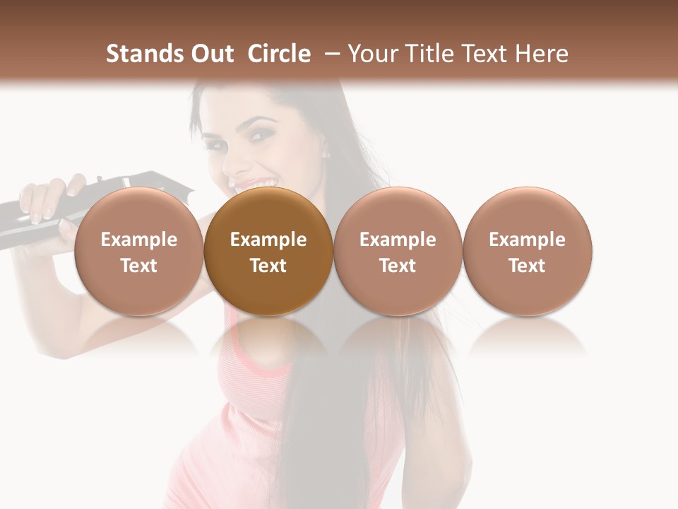 Color Teenagers Image PowerPoint Template