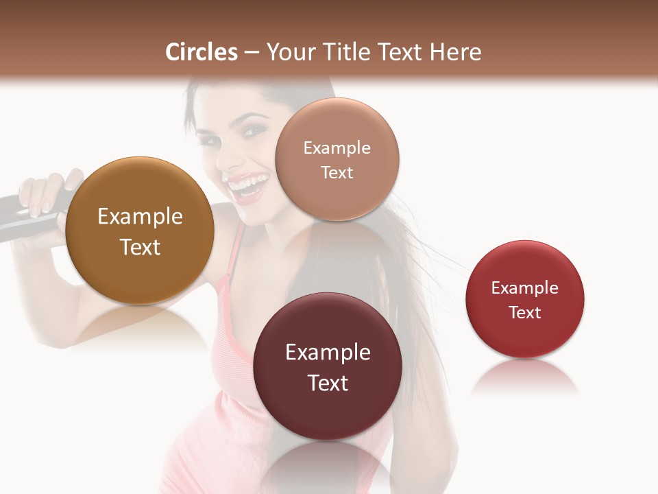 Color Teenagers Image PowerPoint Template