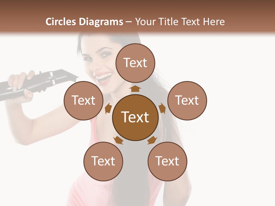 Color Teenagers Image PowerPoint Template