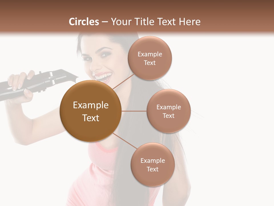 Color Teenagers Image PowerPoint Template