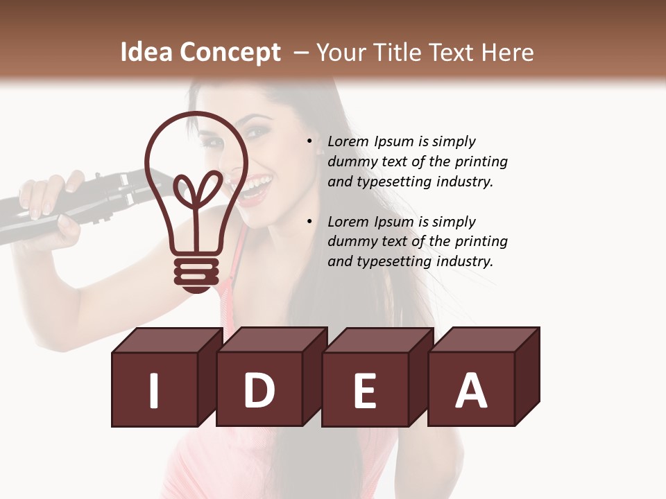 Color Teenagers Image PowerPoint Template