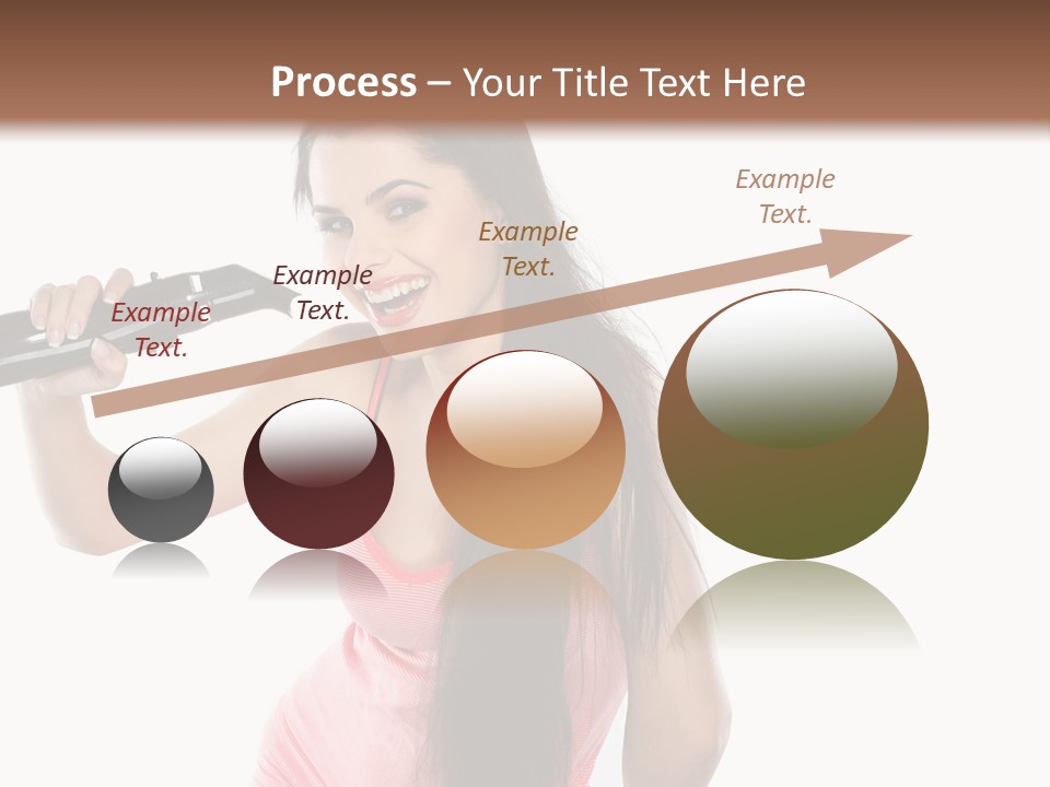 Color Teenagers Image PowerPoint Template