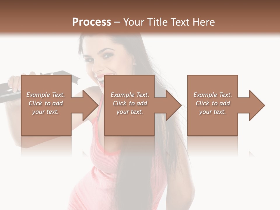 Color Teenagers Image PowerPoint Template