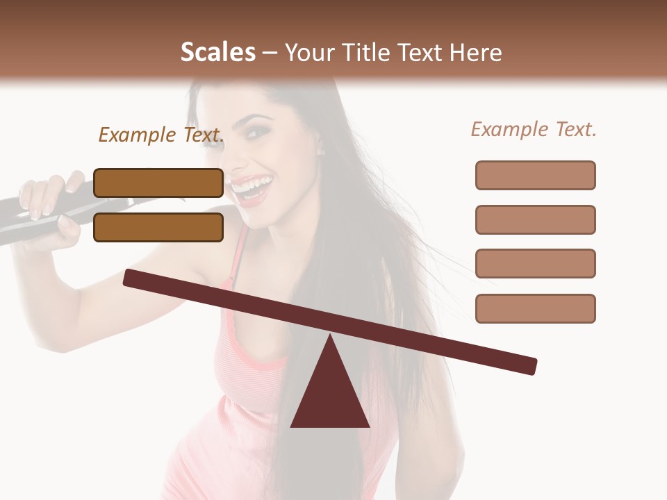 Color Teenagers Image PowerPoint Template