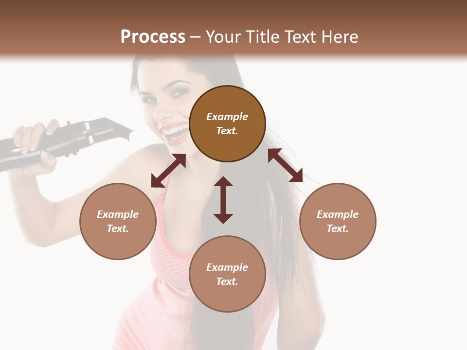 Color Teenagers Image PowerPoint Template