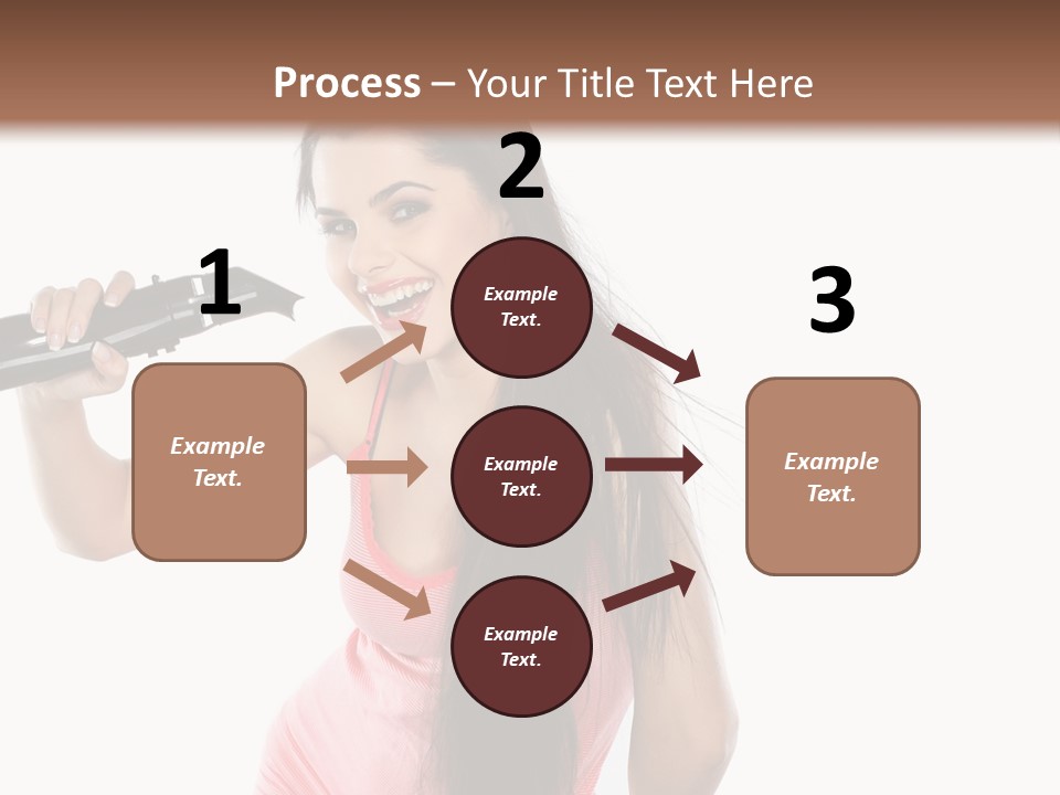 Color Teenagers Image PowerPoint Template