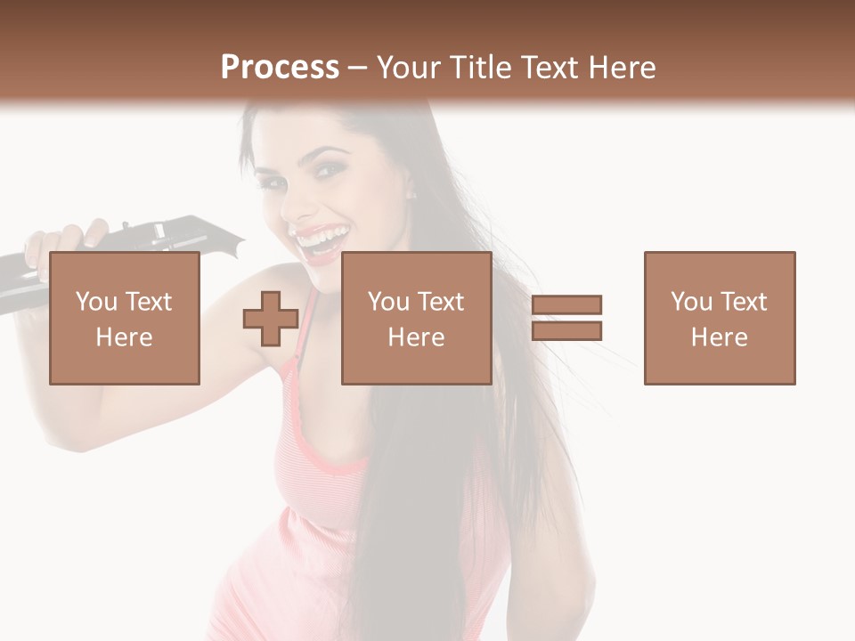 Color Teenagers Image PowerPoint Template