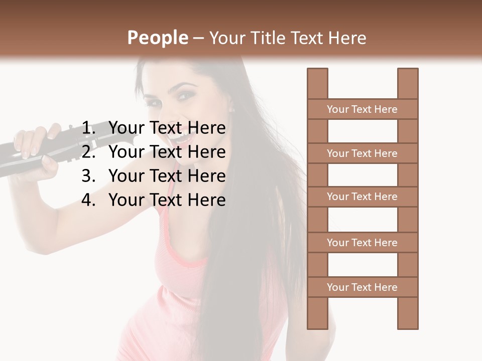 Color Teenagers Image PowerPoint Template