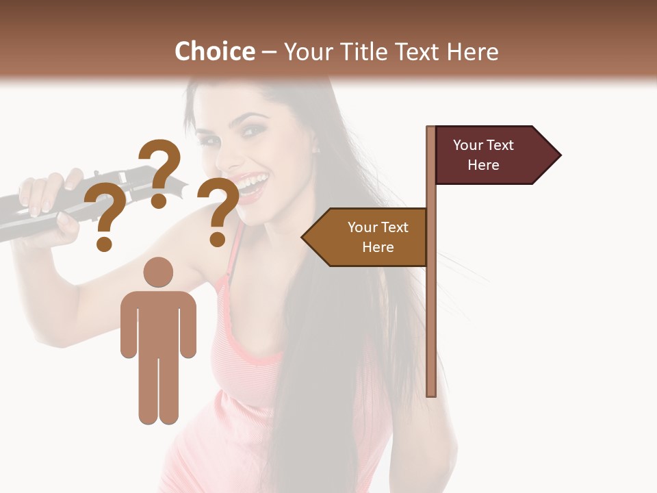 Color Teenagers Image PowerPoint Template