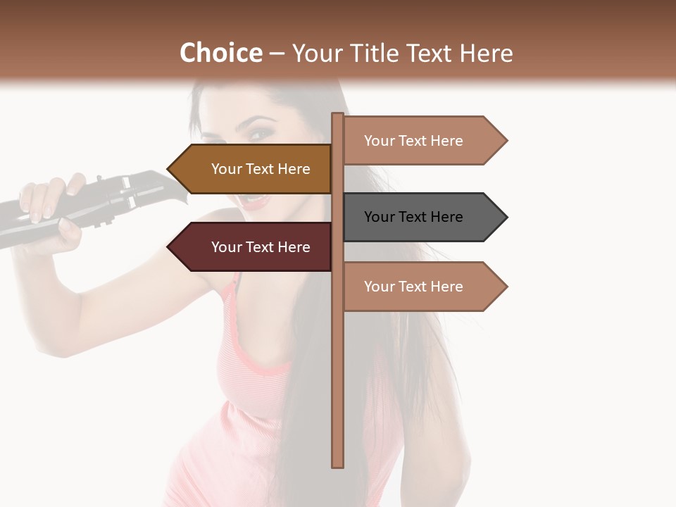 Color Teenagers Image PowerPoint Template