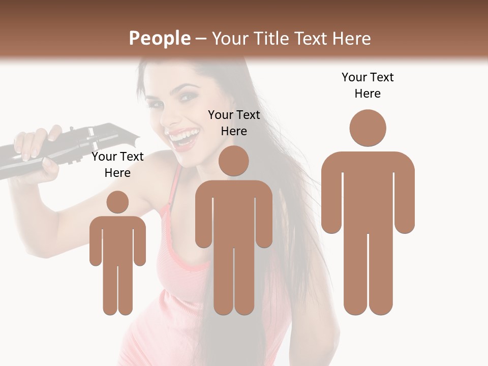 Color Teenagers Image PowerPoint Template
