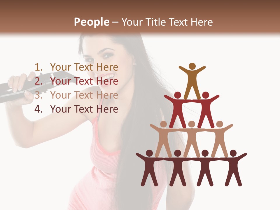 Color Teenagers Image PowerPoint Template