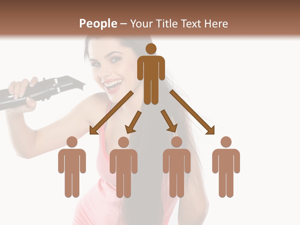 Color Teenagers Image PowerPoint Template