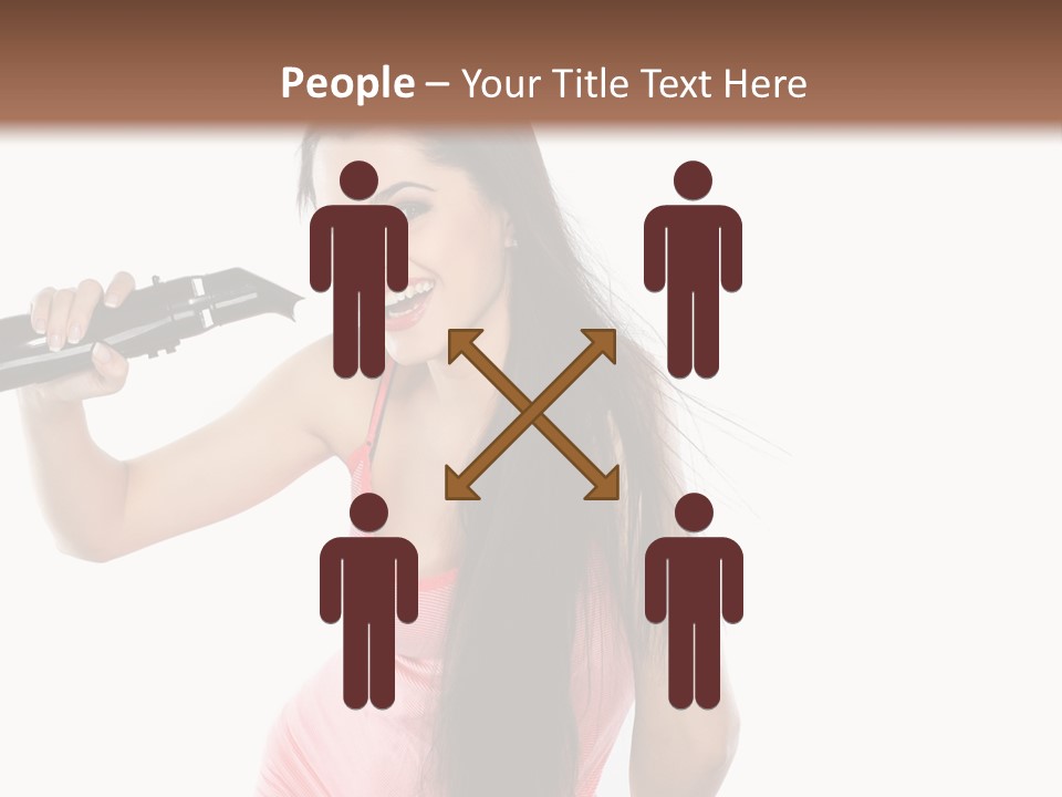 Color Teenagers Image PowerPoint Template