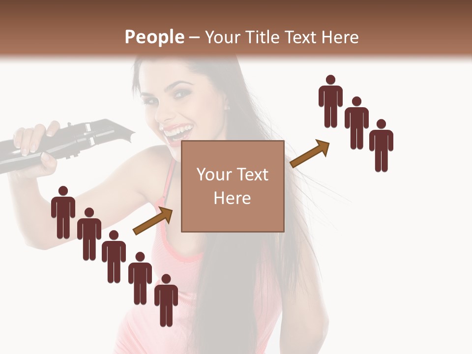 Color Teenagers Image PowerPoint Template