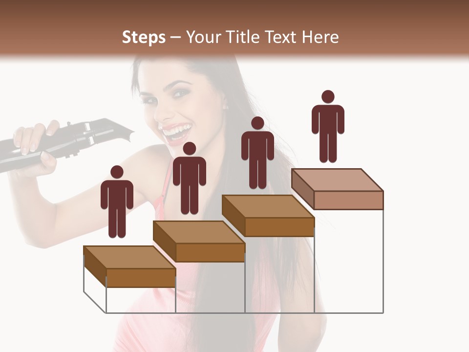 Color Teenagers Image PowerPoint Template