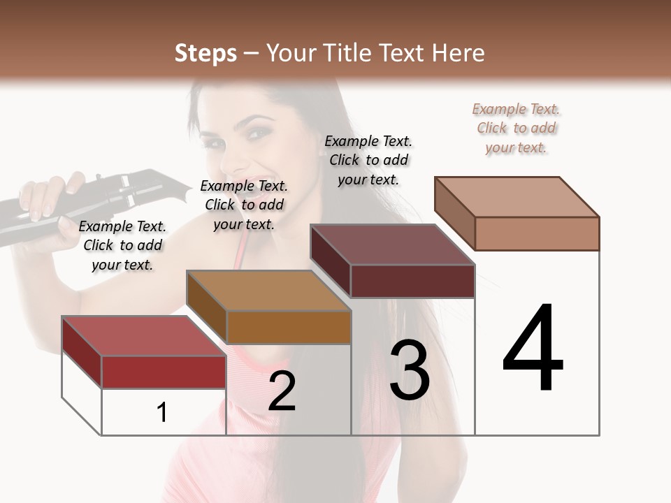 Color Teenagers Image PowerPoint Template