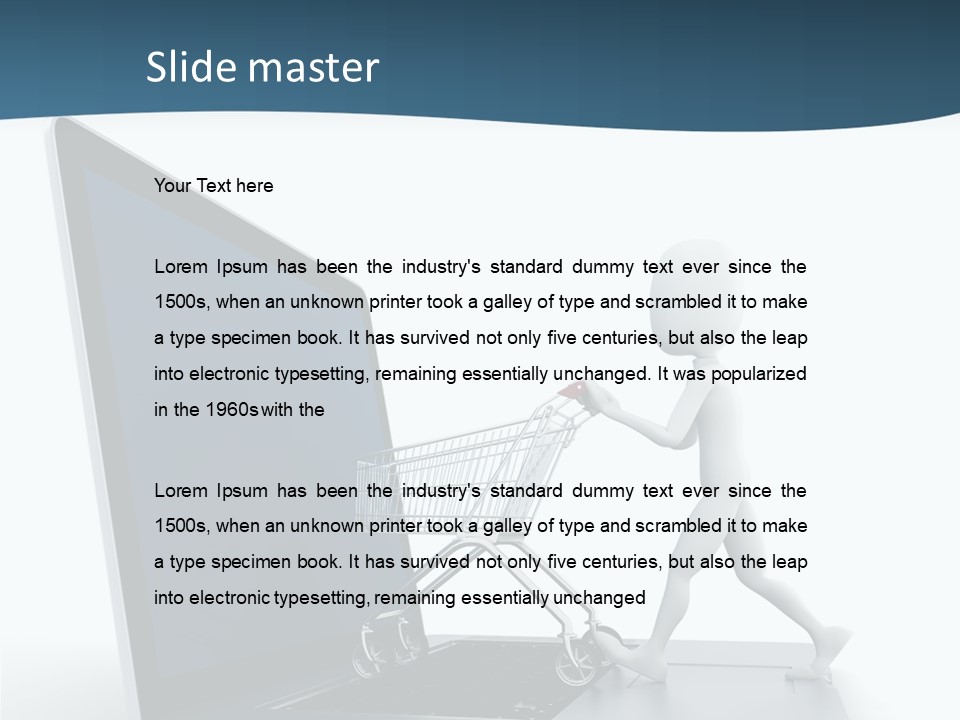 Commerce Keyboard Graphic PowerPoint Template