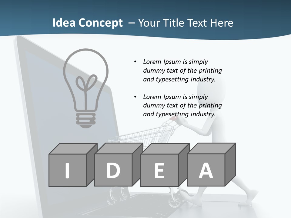 Commerce Keyboard Graphic PowerPoint Template