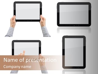 Hand Monitor Object PowerPoint Template