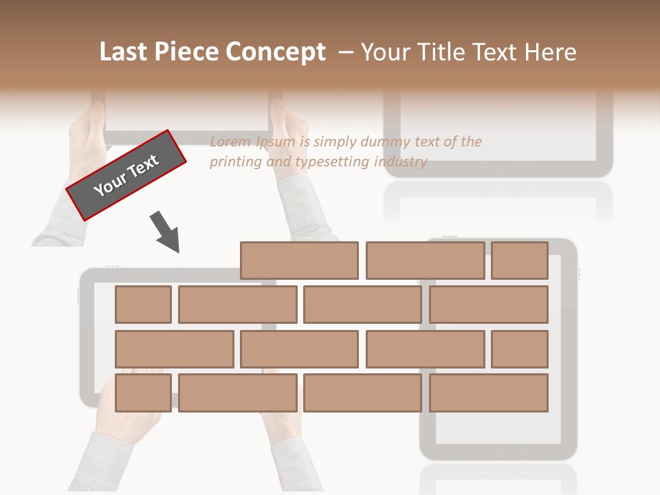 Hand Monitor Object PowerPoint Template