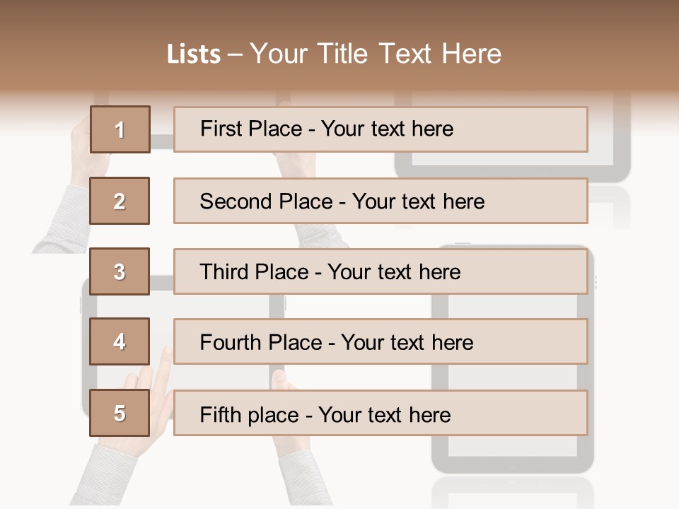 Hand Monitor Object PowerPoint Template
