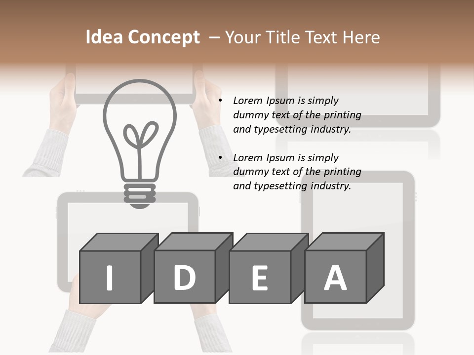 Hand Monitor Object PowerPoint Template