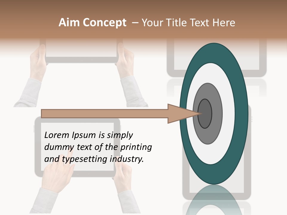 Hand Monitor Object PowerPoint Template