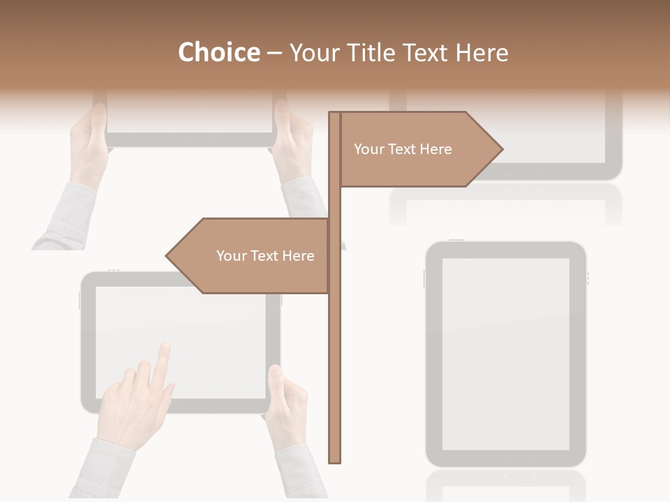 Hand Monitor Object PowerPoint Template