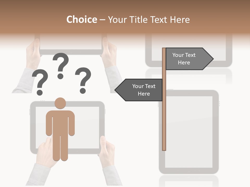 Hand Monitor Object PowerPoint Template