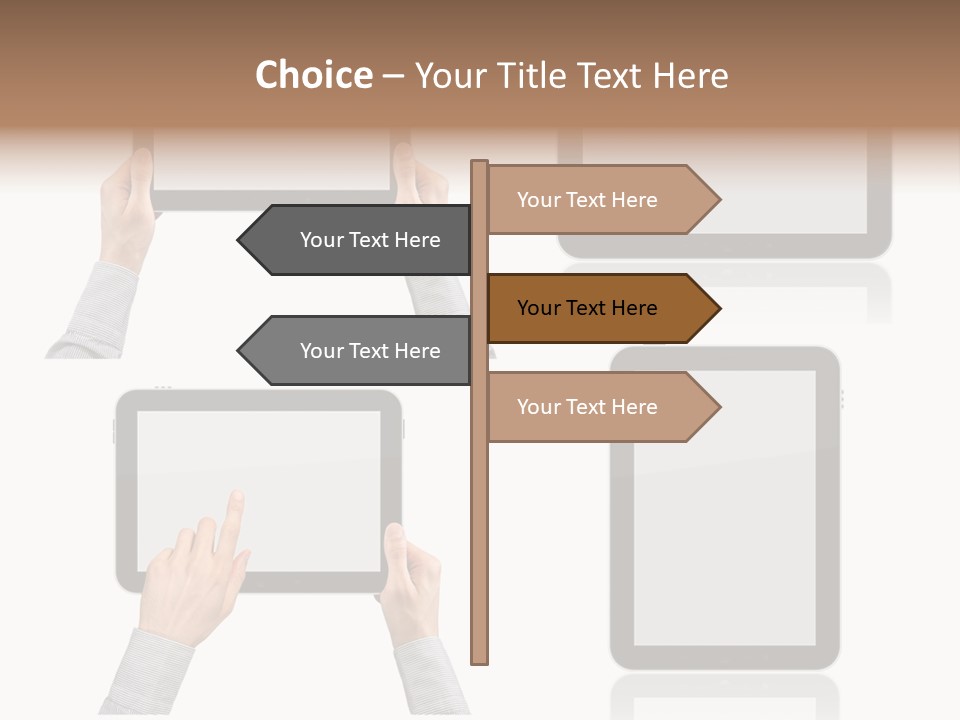Hand Monitor Object PowerPoint Template