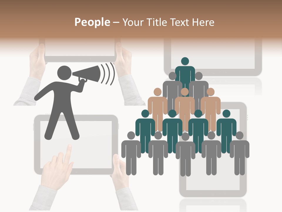 Hand Monitor Object PowerPoint Template