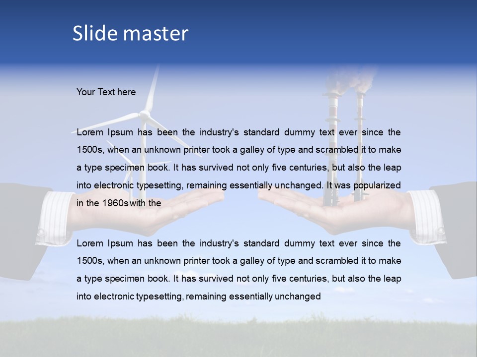Turbine Climate Sky PowerPoint Template