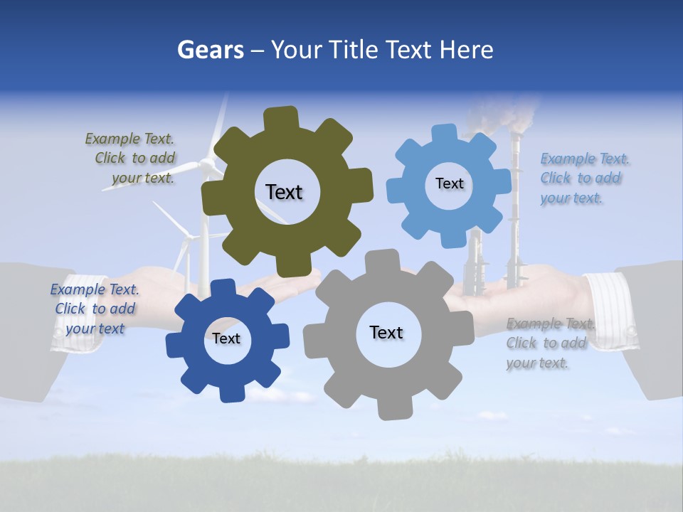 Turbine Climate Sky PowerPoint Template
