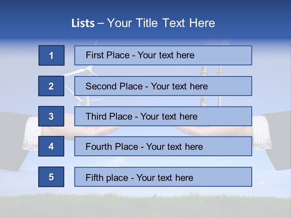 Turbine Climate Sky PowerPoint Template