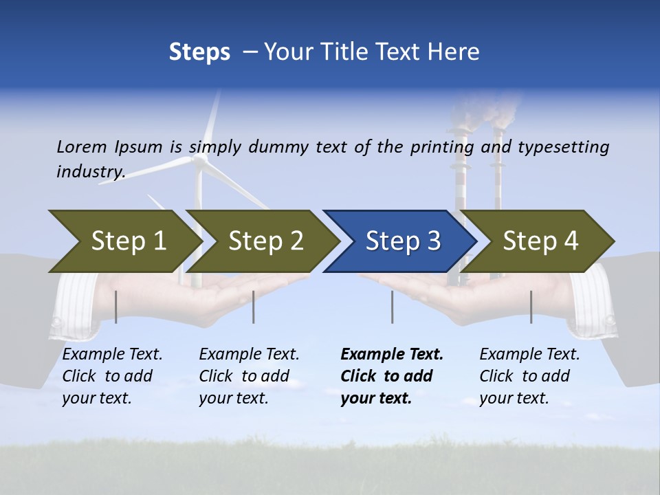 Turbine Climate Sky PowerPoint Template