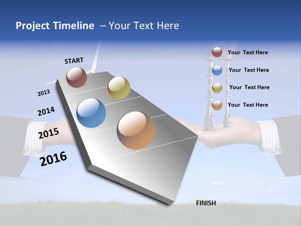 Turbine Climate Sky PowerPoint Template