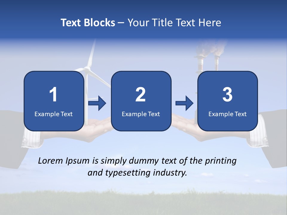 Turbine Climate Sky PowerPoint Template