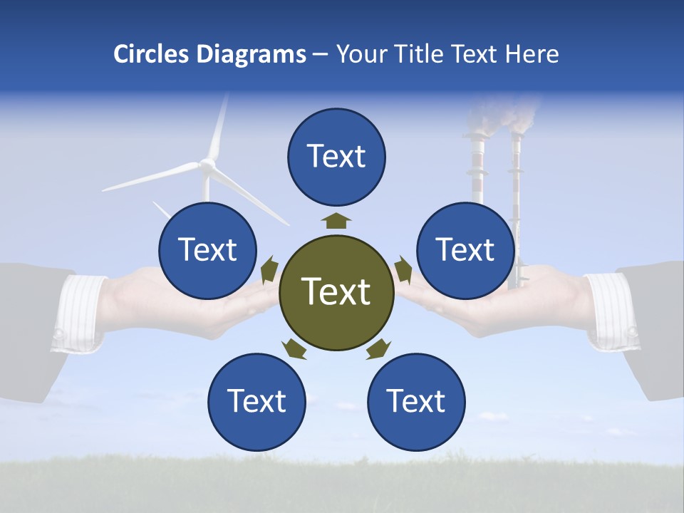 Turbine Climate Sky PowerPoint Template
