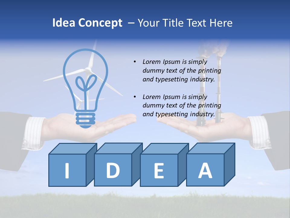 Turbine Climate Sky PowerPoint Template