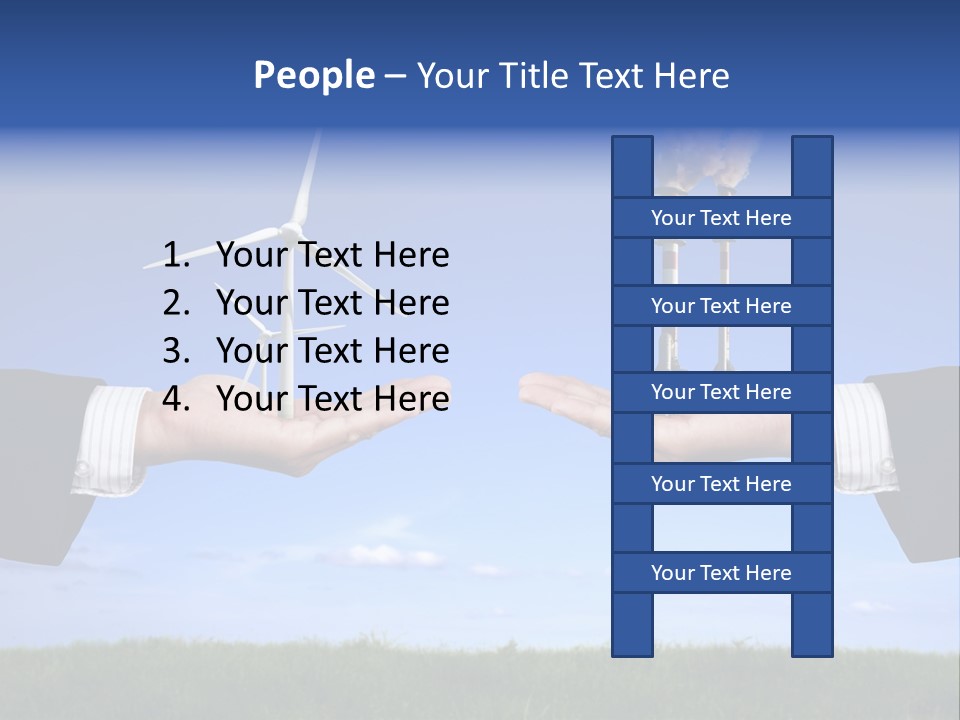 Turbine Climate Sky PowerPoint Template