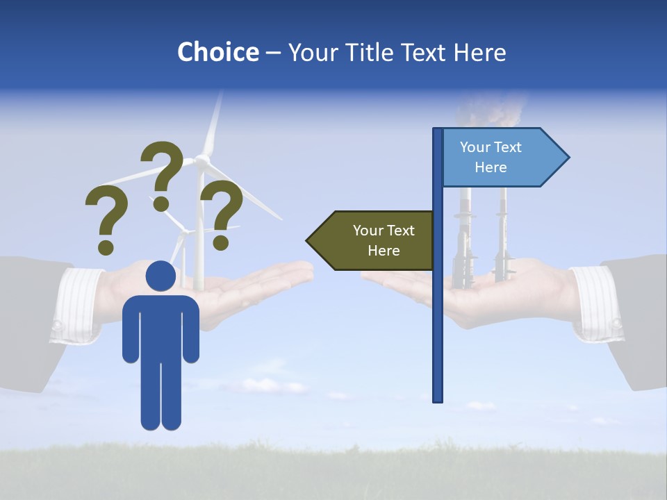 Turbine Climate Sky PowerPoint Template