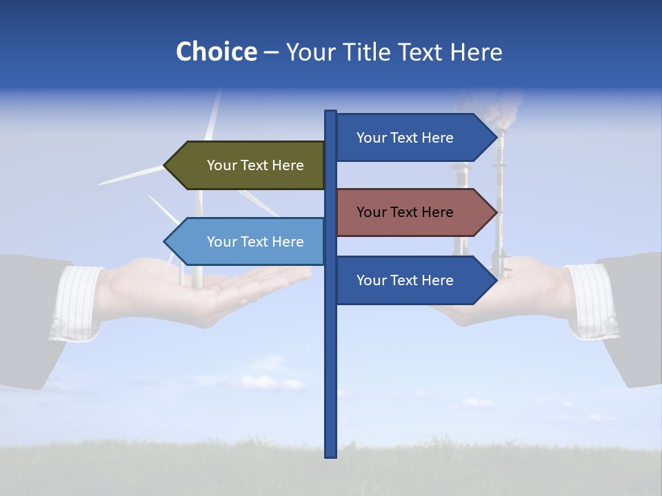 Turbine Climate Sky PowerPoint Template