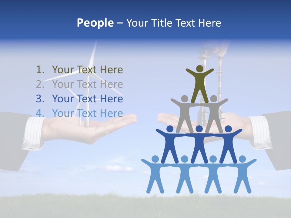 Turbine Climate Sky PowerPoint Template