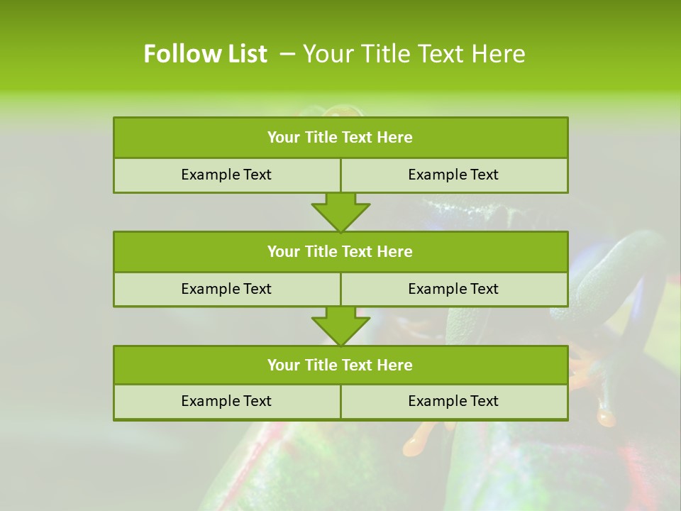 South America Horizontal Plant PowerPoint Template