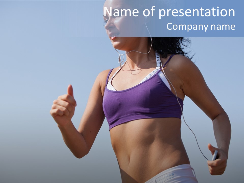 Woman Outside Sand PowerPoint Template