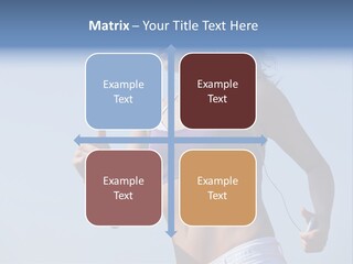 Woman Outside Sand PowerPoint Template