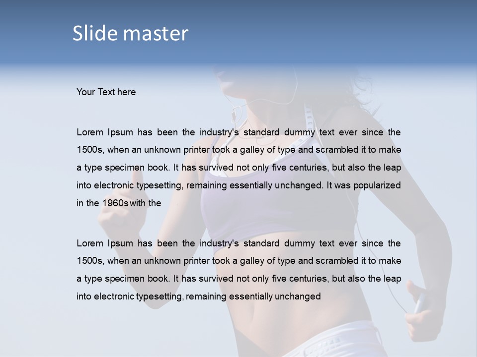 Woman Outside Sand PowerPoint Template